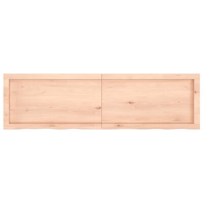 vidaXL Wastafelblad 140x40x(2-4) cm onbehandeld massief hout