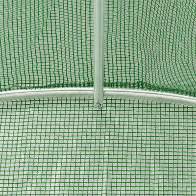 vidaXL Tuinkas met stalen frame 20 m² 5x4x2,3 m groen