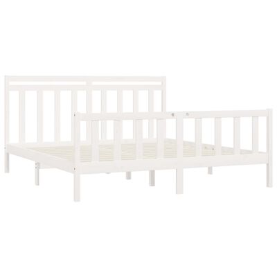 vidaXL Bedframe massief grenenhout wit 180x200 cm