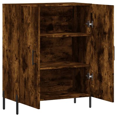 vidaXL Dressoir 69,5x34x90 cm bewerkt hout gerookt eikenkleurig