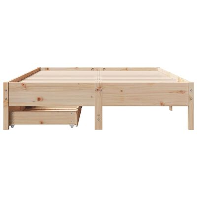 vidaXL Bedframe zonder matras massief grenenhout 140x190 cm