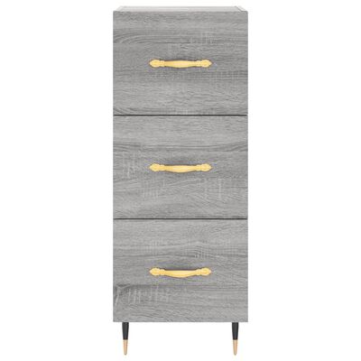 vidaXL Hoge kast 34,5x34x180 cm bewerkt hout grijs sonoma eikenkleurig