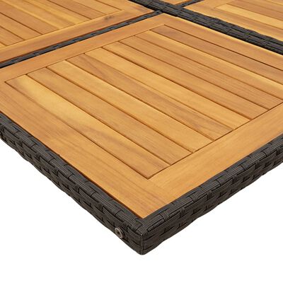 vidaXL 11-delige Tuinset met kussens poly rattan zwart