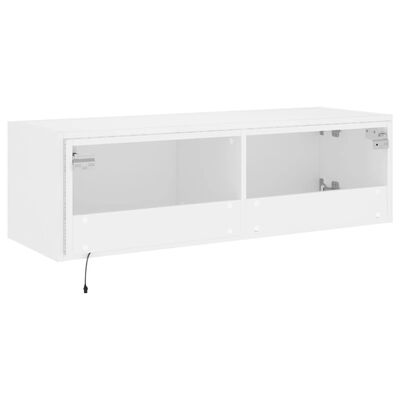 vidaXL Tv-wandmeubel met LED-verlichting 100x35x31 cm wit