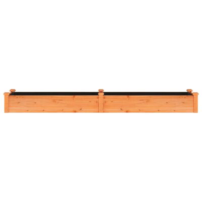 vidaXL Plantenbak verhoogd met voering 240x45x25 cm vurenhout bruin