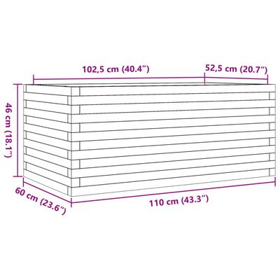 vidaXL Plantenbak 110x60x46 cm massief douglashout