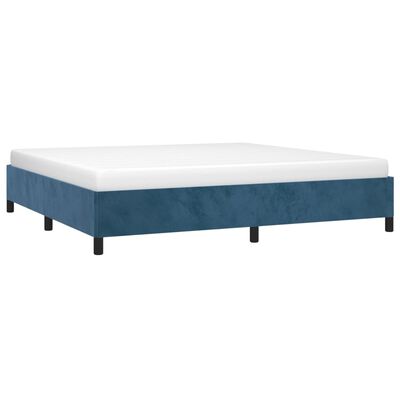 vidaXL Bedframe fluweel donkerblauw 200x200 cm