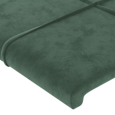 vidaXL Boxspring met matras fluweel donkergroen 100x200 cm