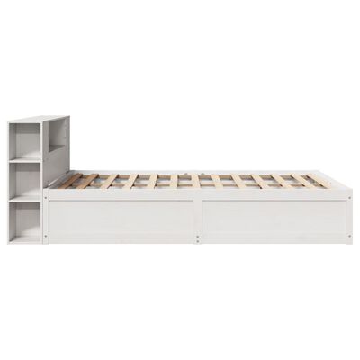 vidaXL Bedframe zonder matras massief grenenhout wit 150x200 cm