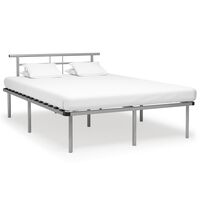 vidaXL Bedframe metaal grijs 140x200 cm