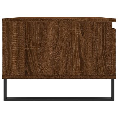 vidaXL Salontafel 90x50x36,5 cm bewerkt hout bruin eikenkleur