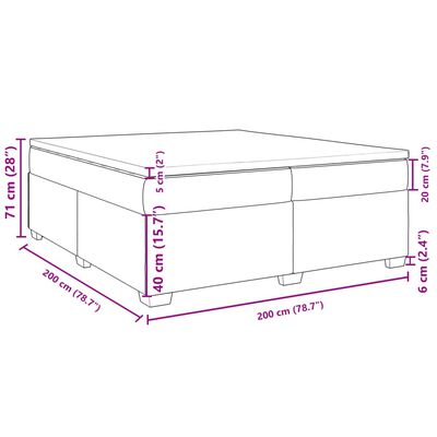 vidaXL Boxspring met matras fluweel donkergroen 200x200 cm