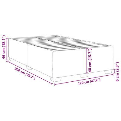 vidaXL Bedframe kunstleer zwart 120x200 cm