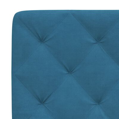 vidaXL Bed met matras fluweel blauw 140x190 cm