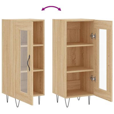 vidaXL Dressoir 34,5x34x90 cm bewerkt hout sonoma eiken