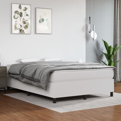 vidaXL Bedframe kunstleer wit 140x200 cm