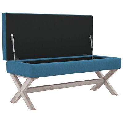 vidaXL Opbergkruk 110x45x49 cm fluweel blauw