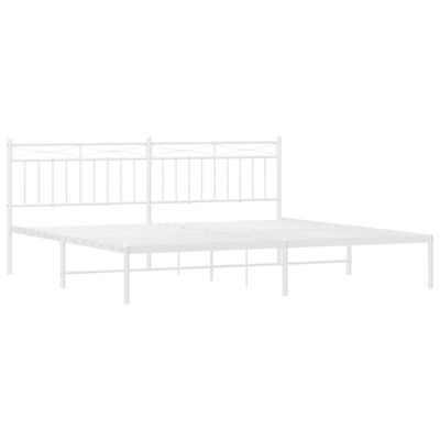 vidaXL Bedframe met hoofdbord metaal wit 200x200 cm