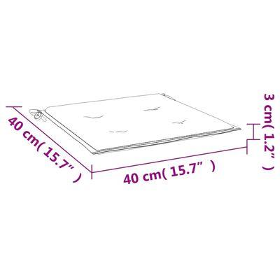 vidaXL Tuinstoelkussens 2 st 40x40x3 cm oxford stof beige