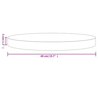 vidaXL Tafelblad rond Ø40x3 cm massief grenenhout wit