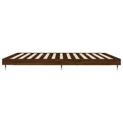 vidaXL Bedframe zonder matras bewerkt hout bruin eikenkleur 150x200 cm