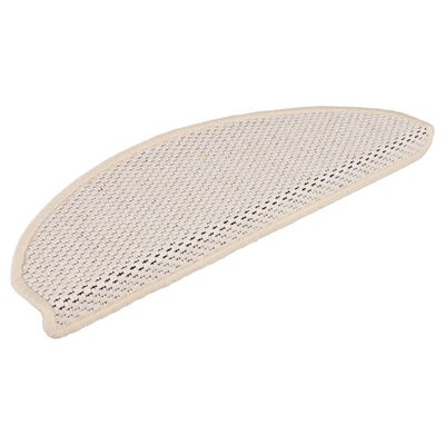 vidaXL Trapmatten zelfklevend 15 st sisal-look 65x21x4 cm berber