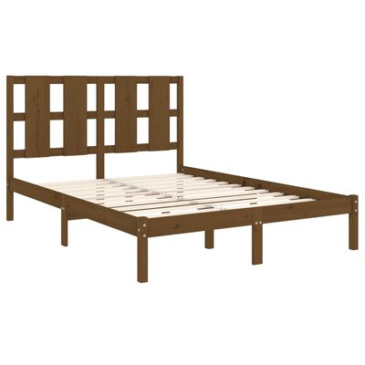 vidaXL Bedframe massief grenenhout honingbruin 120x200 cm