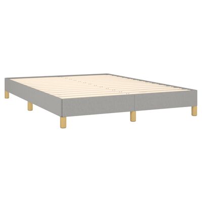 vidaXL Bedframe zonder matras stof lichtgrijs 160x200 cm