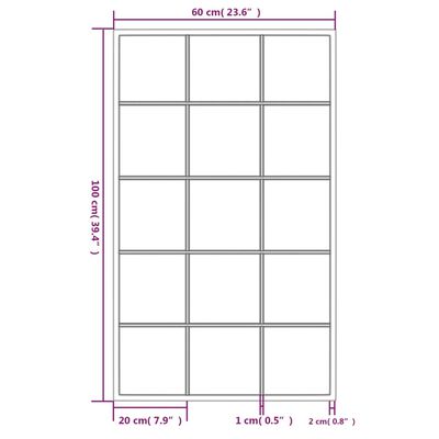 vidaXL Wandspiegels 4 st 100x60 cm metaal zwart