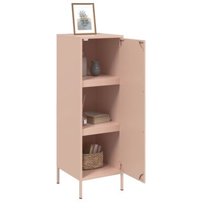 vidaXL Hoge kast 36x39x113 cm staal roze