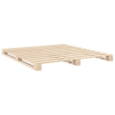 vidaXL Bedframe met hoofdbord massief grenenhout 180x200 cm