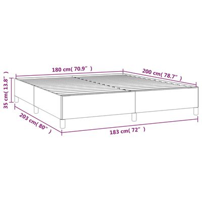 vidaXL Boxspring met matras stof blauw 180x200 cm