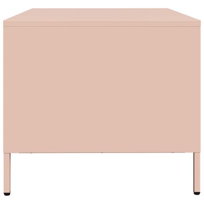 vidaXL Tv-meubel 68x50x43,5 cm koudgewalst staal roze