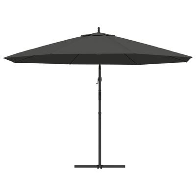 vidaXL Zweefparasol met aluminium paal 350 cm antracietkleurig