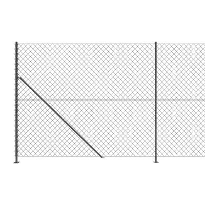 vidaXL Gaashek met flens 1,4x10 m antracietkleurig