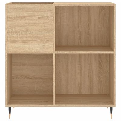 vidaXL Platenkast 84,5x38x89 cm bewerkt hout sonoma eikenkleurig