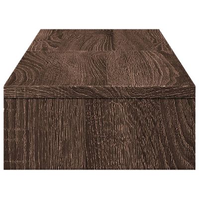 vidaXL Monitorstandaard verstelbaar 80x24x10,5 cm hout bruin eiken