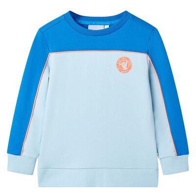 Kindertrui 116 felblauw en lichtblauw