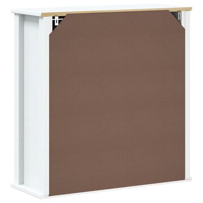 vidaXL Badkamerkast BERG 69,5x27x71,5 cm massief grenenhout wit