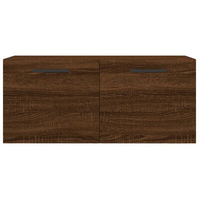 vidaXL Wandkast 80x36,5x35 cm bewerkt hout bruin eikenkleur