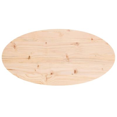 vidaXL Tafelblad ovaal 80x40x2,5 cm massief grenenhout