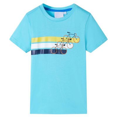 Kindershirt met korte mouwen 128 zeeblauw