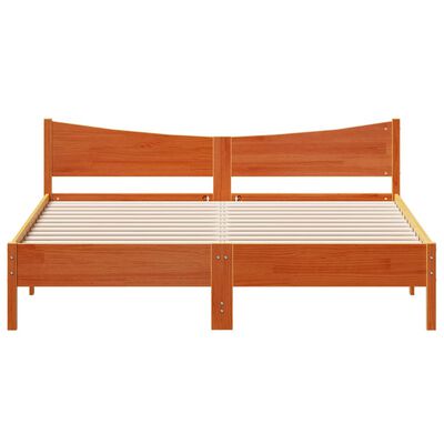 vidaXL Bedframe zonder matras massief grenenhout wasbruin 200x200 cm