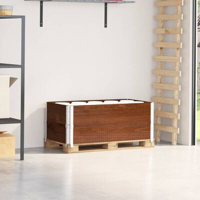 vidaXL Palletopzetranden 2 st 100x50 cm massief grenenhout bruin