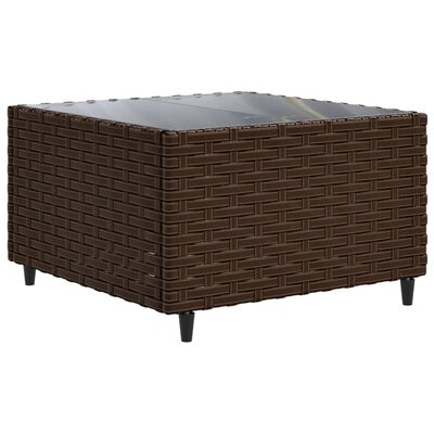 vidaXL 6-delige Loungeset met kussens poly rattan bruin