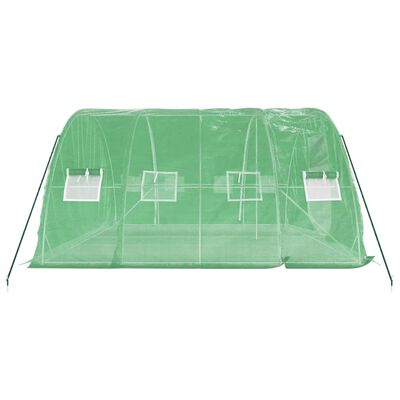 vidaXL Tuinkas met stalen frame 20 m² 5x4x2,3 m groen