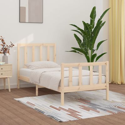 vidaXL Bedframe massief hout 90x200 cm