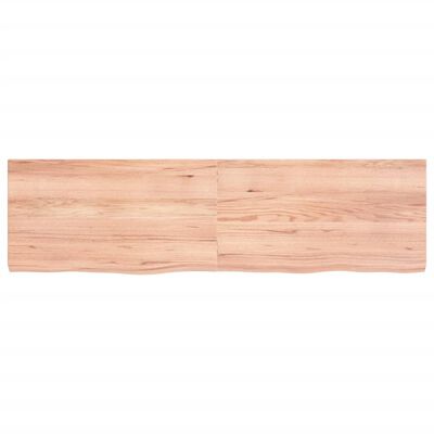 vidaXL Wandschap 180x50x(2-6)cm behandeld massief eikenhout lichtbruin