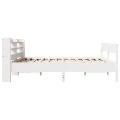 vidaXL Bedframe zonder matras massief grenenhout wit 180x200 cm