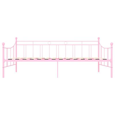 vidaXL Slaapbankframe metaal roze 90x200 cm